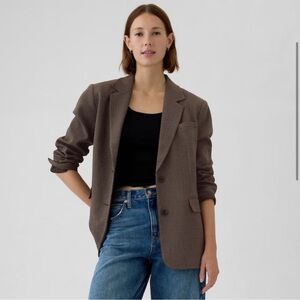 NWT Gap Relaxed Plaid Blazer